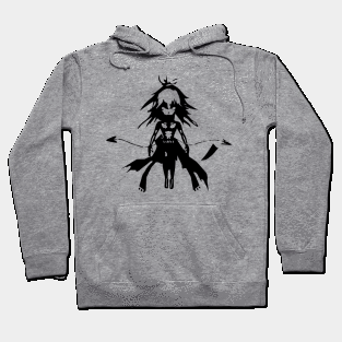 Homunculus attack minimal silhouette white Hoodie